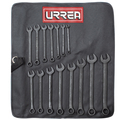 Urrea 12-point black finish combination wrench set (15 pieces), metric 1200FMB